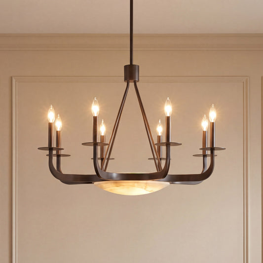 Savoy House Salford 9-Light Chandelier - Mediterranean Bronze, view 2
