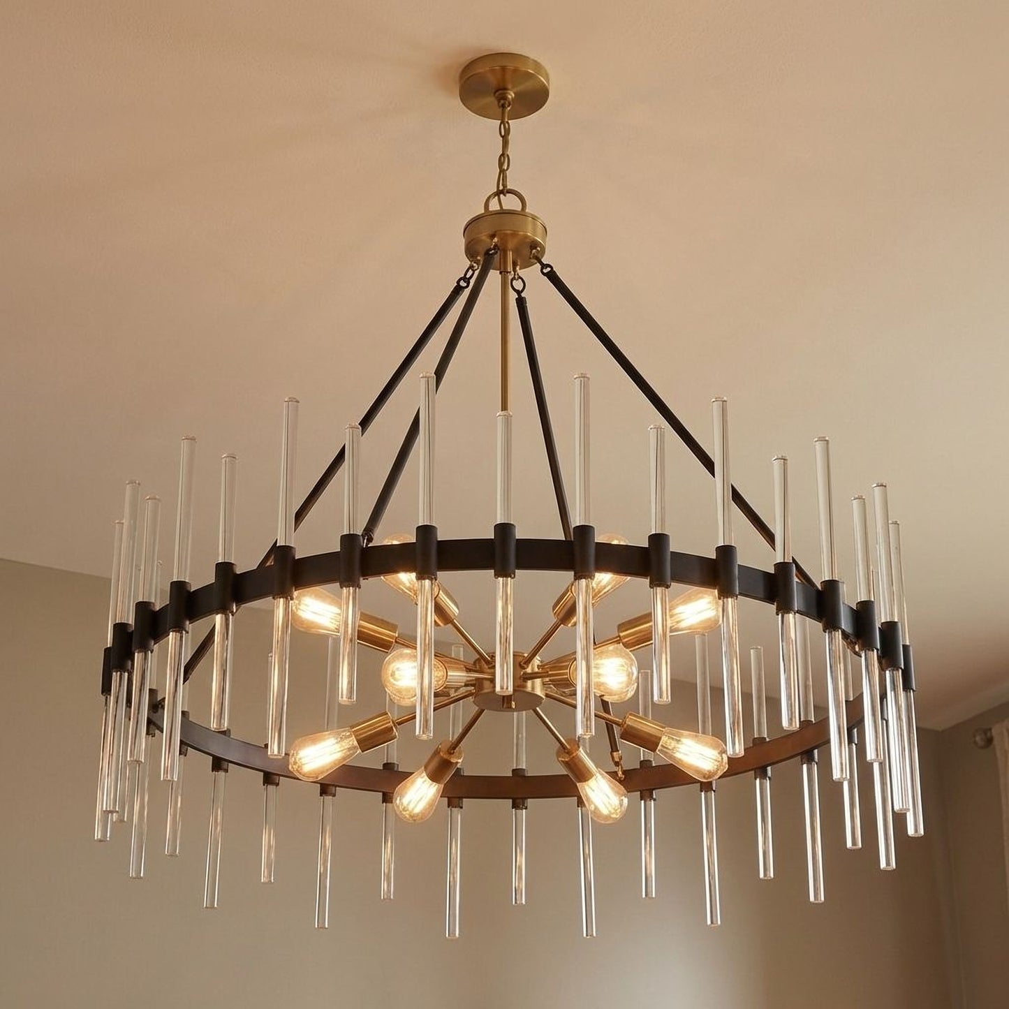 Santiago 12-Light Chandelier in Matte Black