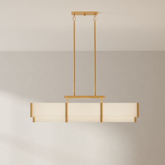 Savoy House Orleans 5-Light Linear Chandelier - Distressed Gold, view 2