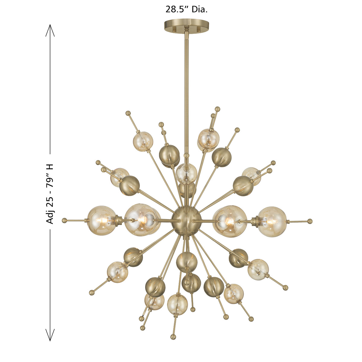 Savoy House Crescent 6-Light Chandelier, 28.5"W - alternate view