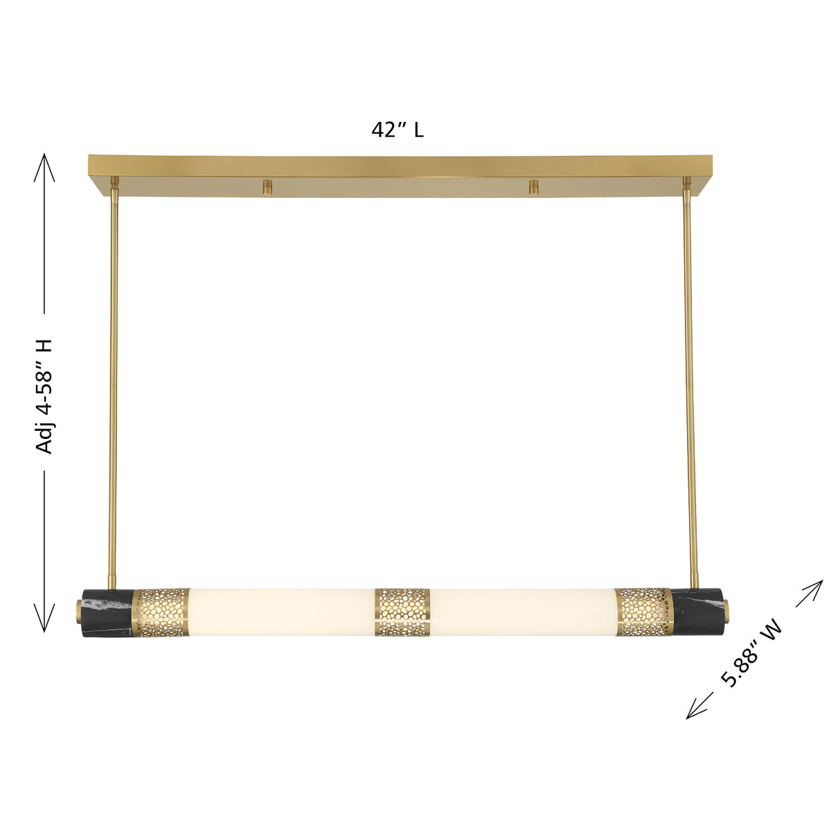 Savoy House Farrell 1-Light Linear Chandelier - alternate view