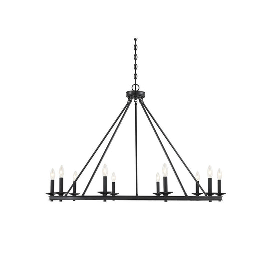 Savoy House Middleton 10-Light Chandelier Matte Black