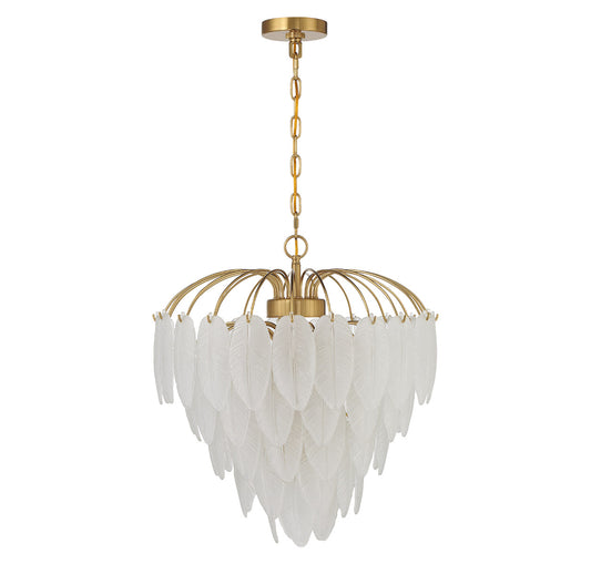 Boa 6-Light Chandelier in Warm Brass by Breegan Jane