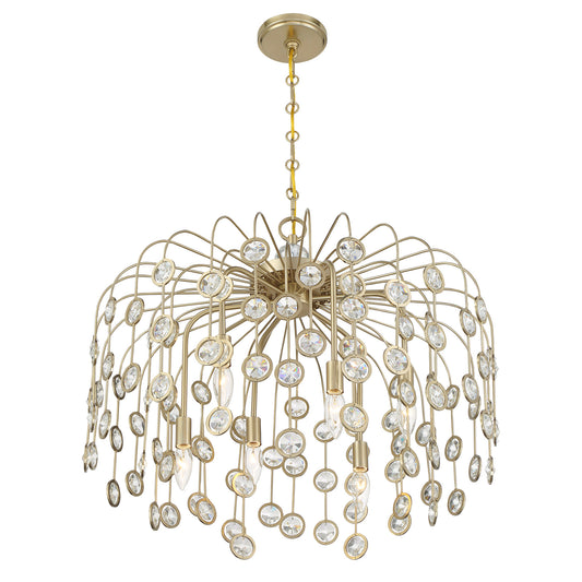 Irina 6-Light Chandelier in Noble Brass