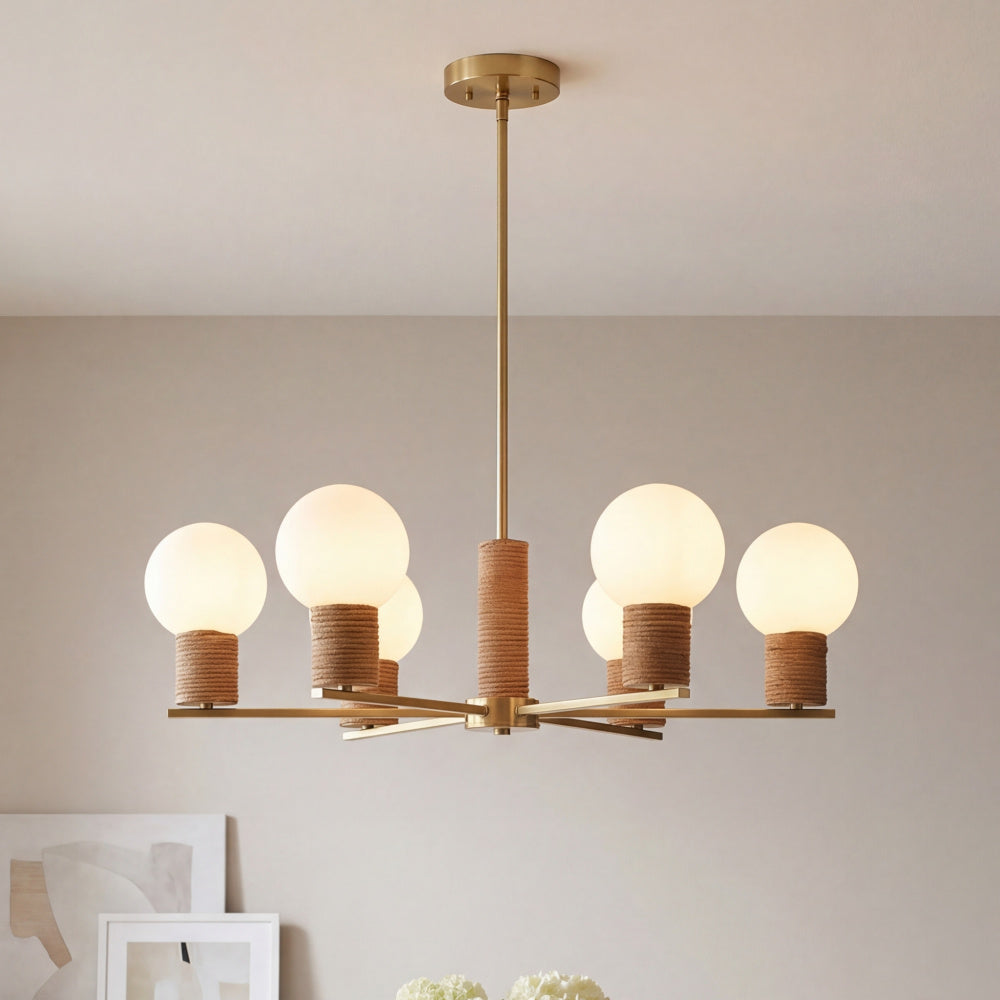 Savoy House Jarrell 6-Light Chandelier - Warm Brass