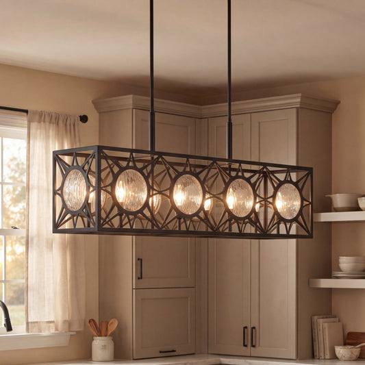 Savoy House Balfour 8-Light Linear Chandelier - Matte Black, view 2