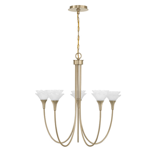 Savoy House Florena 5-Light Chandelier - Noble Brass, view 2