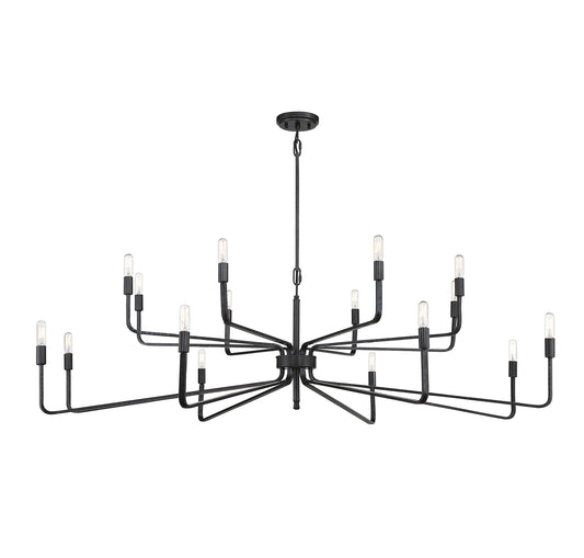Salem 16-Light Chandelier in Forged Iron