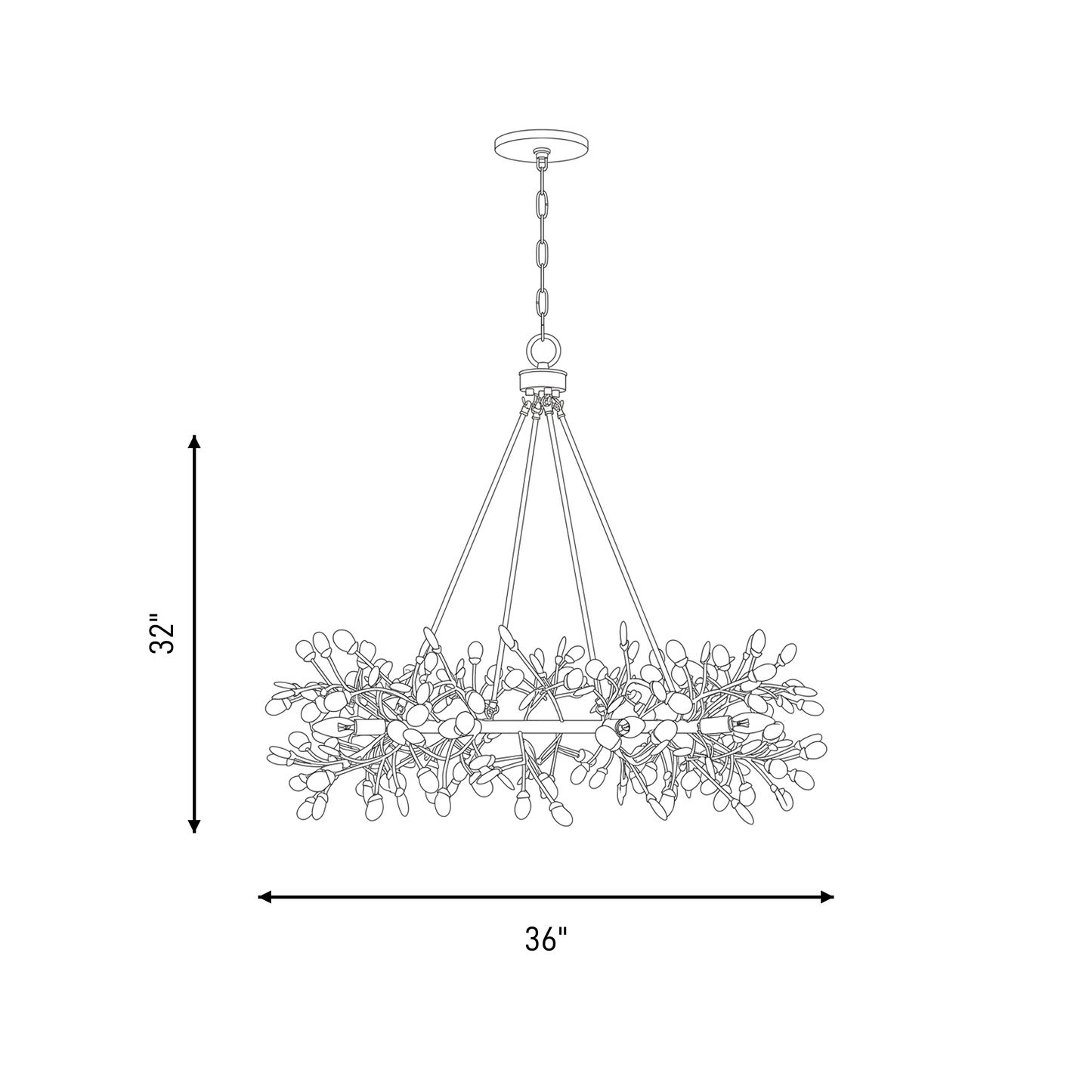 Once 8-Light Chandelier
