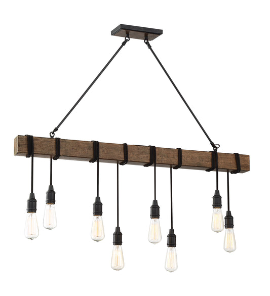 Burgess 8-Light Linear Chandelier in Durango