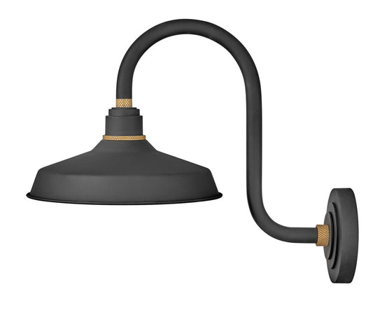 Hinkley Foundry Classic Outdoor Gooseneck Barn Light Black