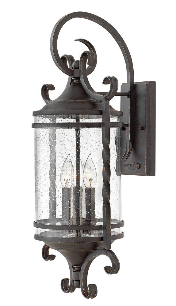 Hinkley Casa Outdoor Wall Lantern Aluminum, Black, Olde Black