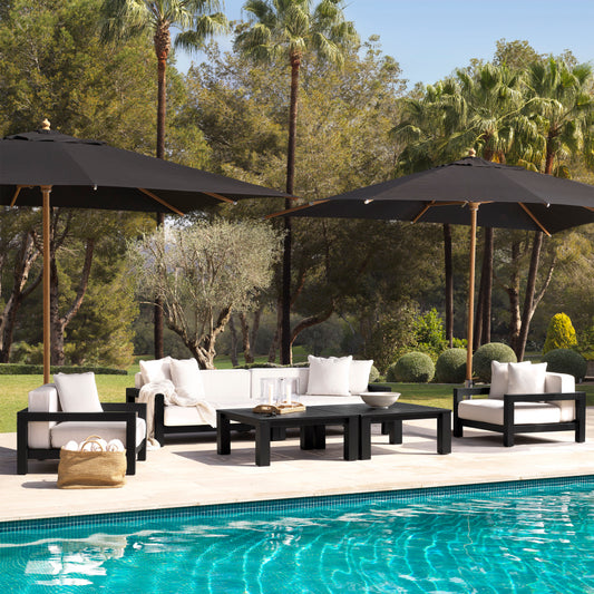 Eichholtz Cap-Antibes Outdoor Sofa, Black, Sunbrella Canvas (115006)