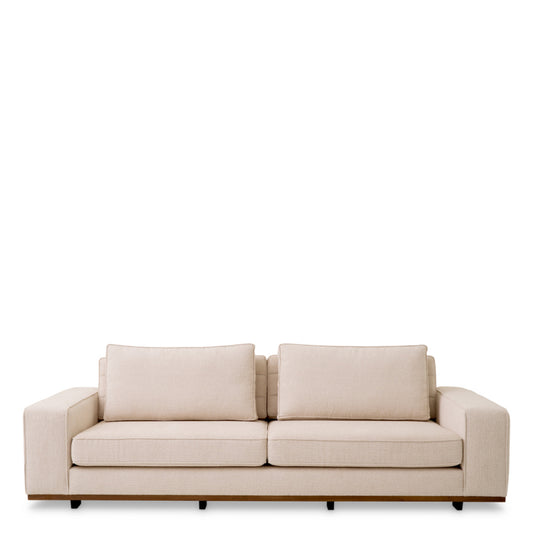 Eichholtz Aurora Sofa, Small, Nuoro Beige, Brown Base (116737)