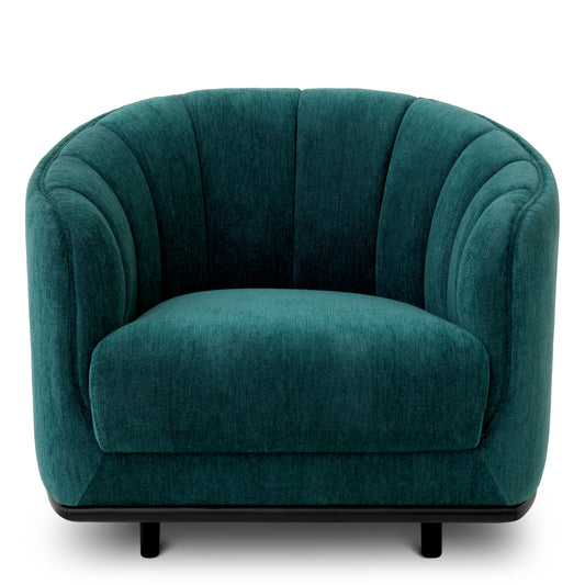 Eichholtz Agostino Chair, Pavilion Sea Green, Black Base (116740)