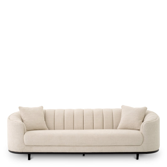 Eichholtz Agostino Sofa, Nuoro Beige, Black Feet (117146)