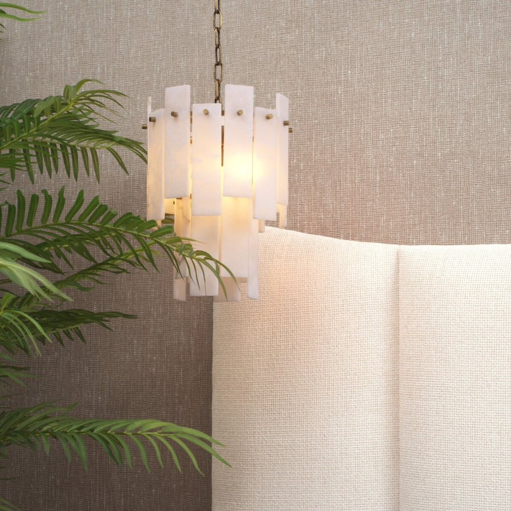 Eichholtz Acevedo Chandelier, Alabaster, Antique Brass (117812UL)