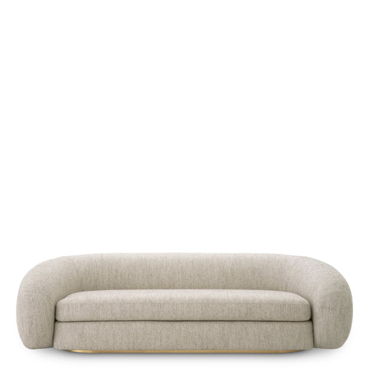Eichholtz Cosenza Sofa, Splendor Light Grey, Brushed Brass Base (A118207)