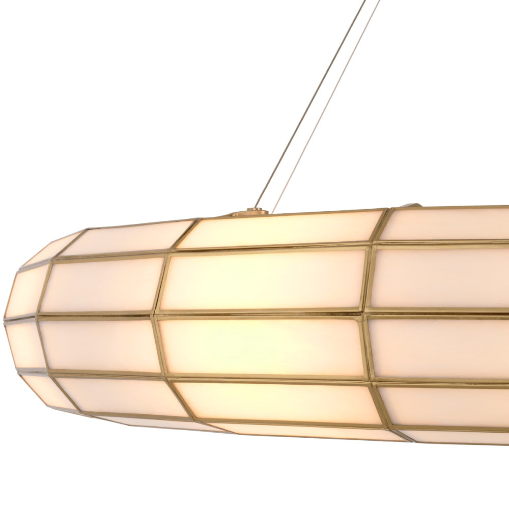 Eichholtz Ronco Chandelier, Antique Brass, Handmade Glass (118250UL)