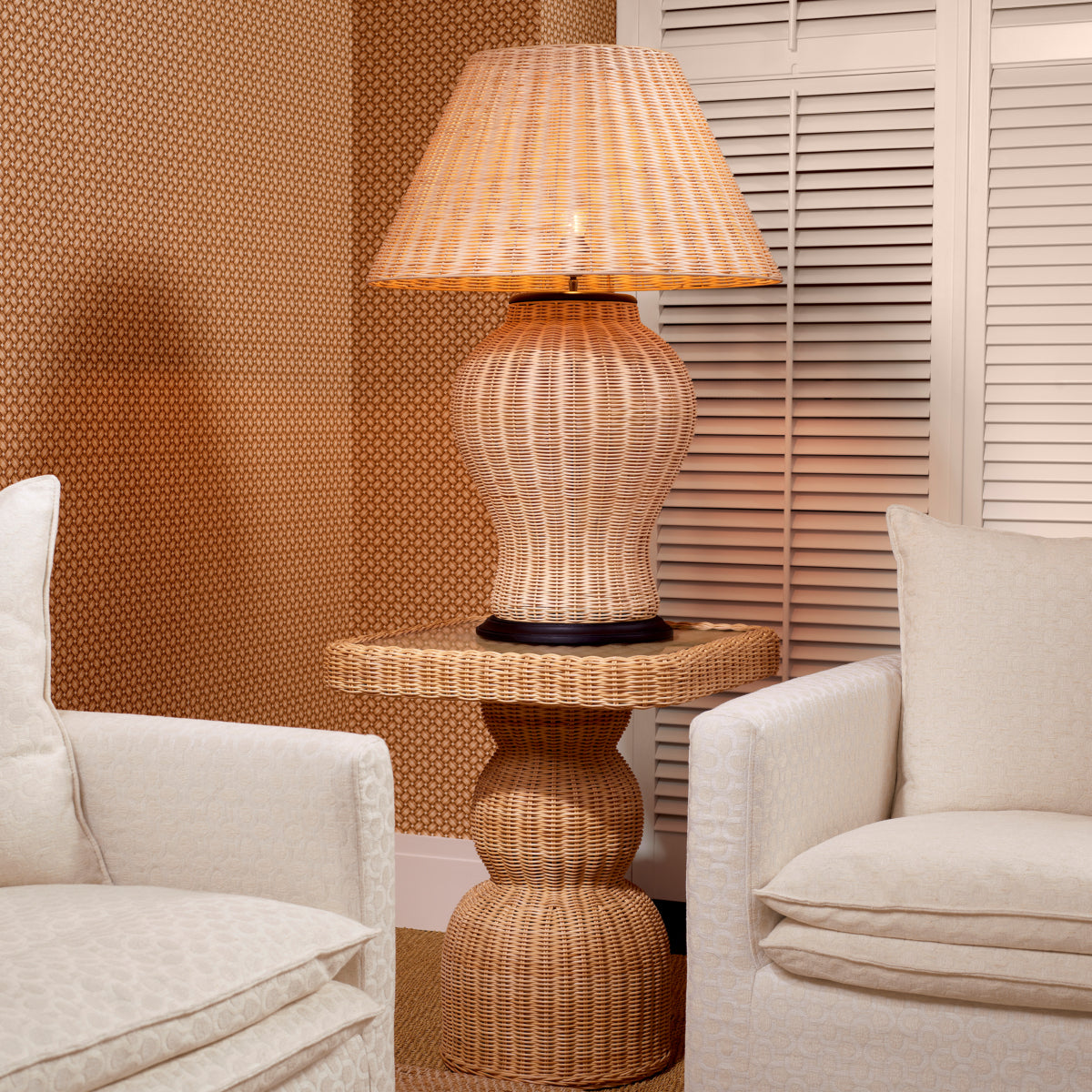 Eichholtz Dupoint Table Lamp, Natural Rattan (118367UL)