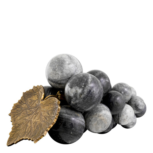 Eichholtz Vintage Grapes Object, Grey Marble, Vintage Brass (118387)