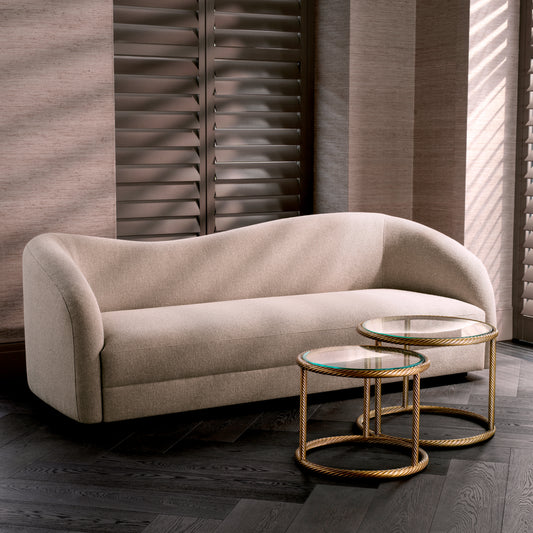 Eichholtz Divisadero Sofa, Rêve Greige, Black Wooden Base (A118791)