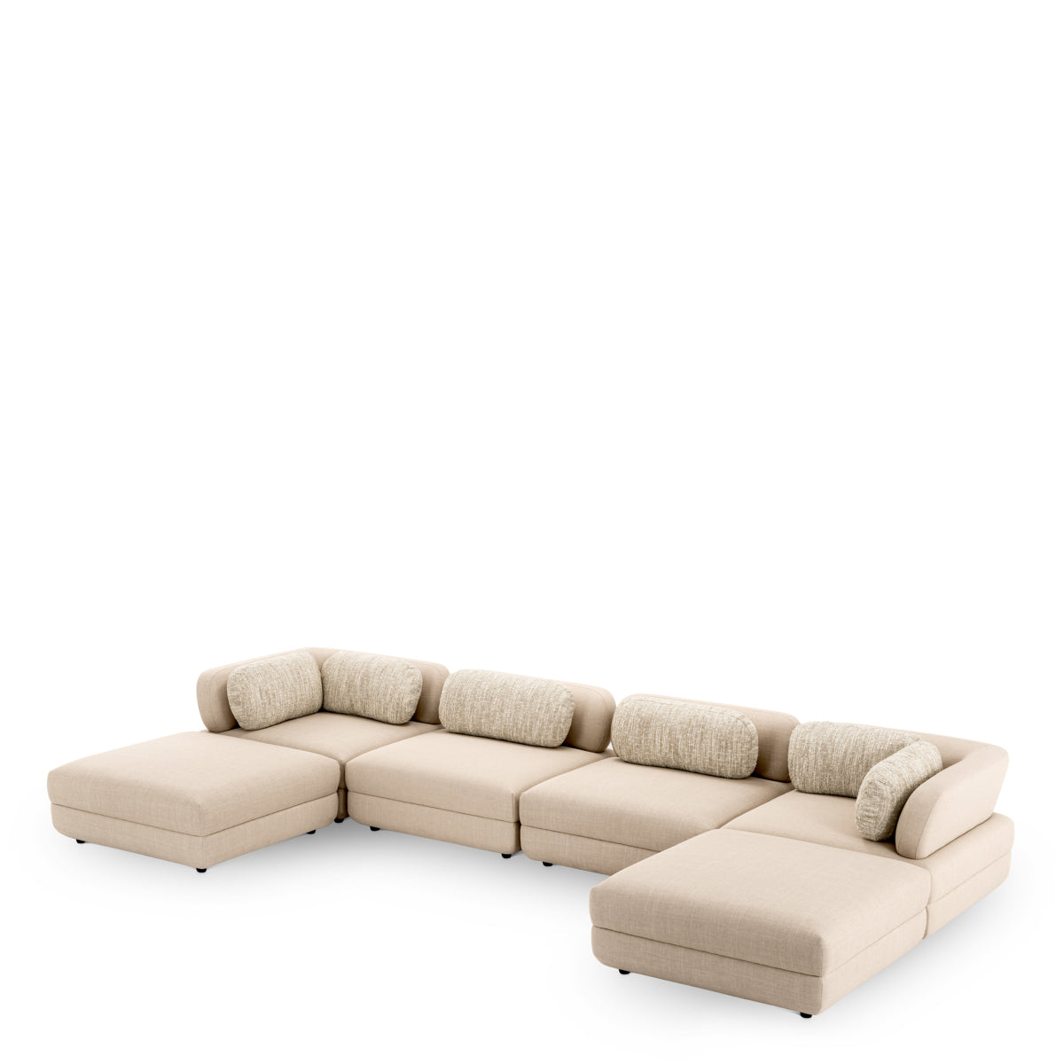Eichholtz Paulo Modular Sofa, Scalea Sand, Bouclé Sonata Cream, Black Feet (A118868)