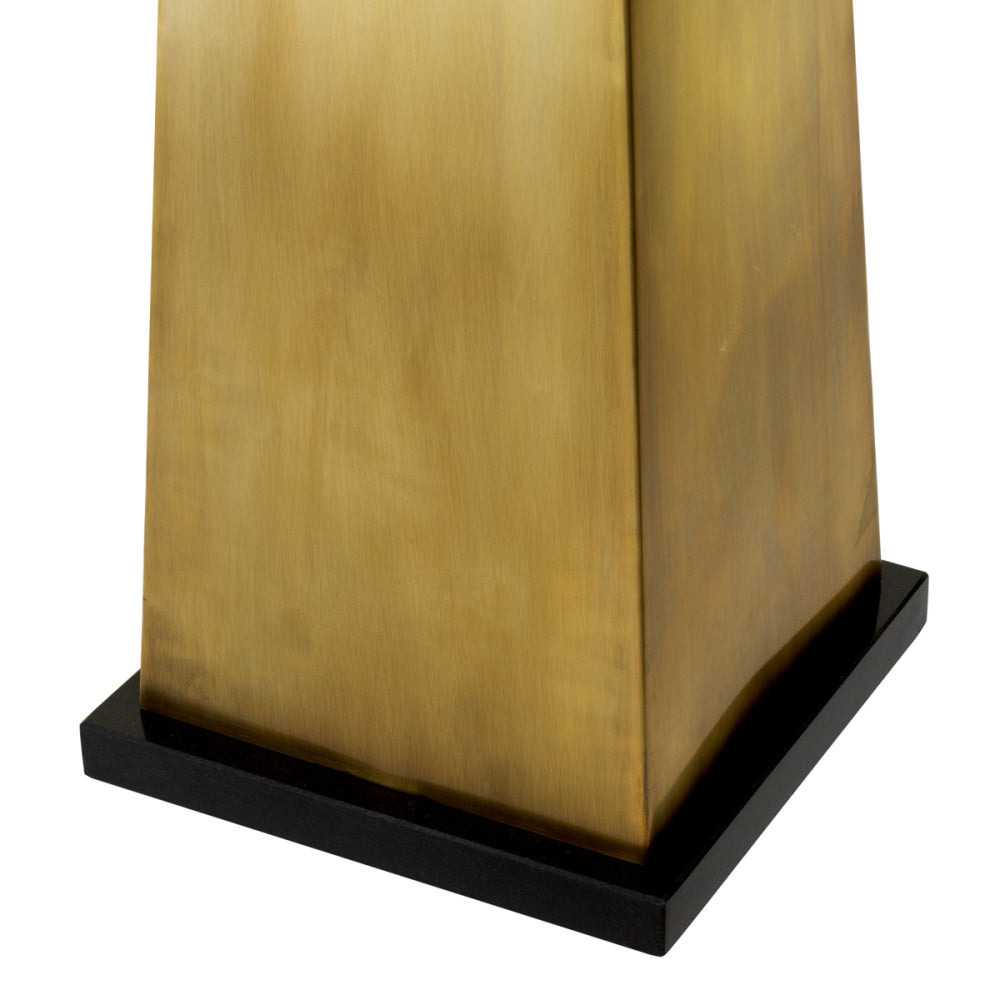 Eichholtz Augustus Floor Lamp, Vintage Brass, Black Granite Base (118939UL)