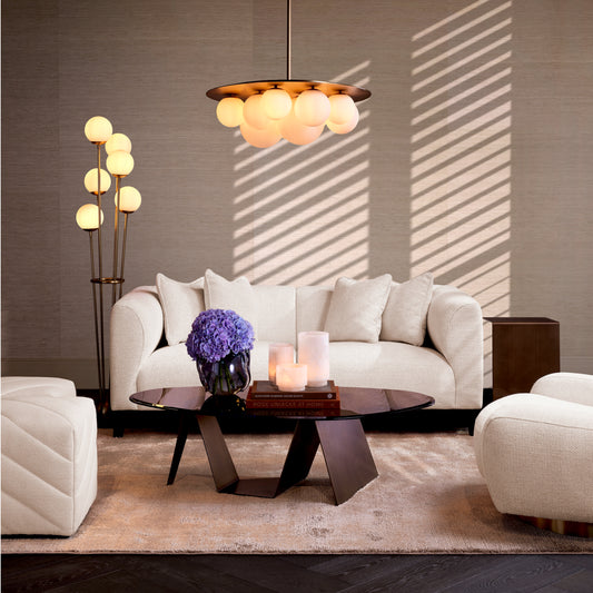 Eichholtz Corso Sofa, Small, Lyssa Off-white, Black Base (A119089)