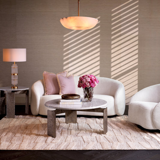 Eichholtz Amore Sofa, Lyssa Off-white, Black Wooden Base (A119091)