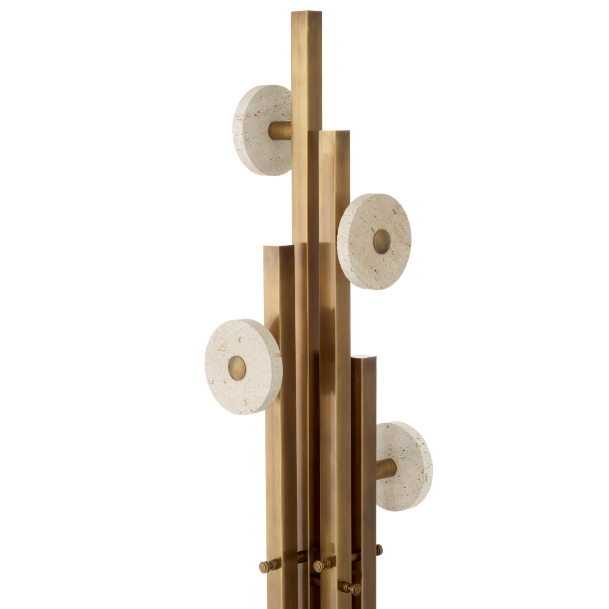 Eichholtz Amadora Coatrack, Vintage Brass, Travertine (119180)