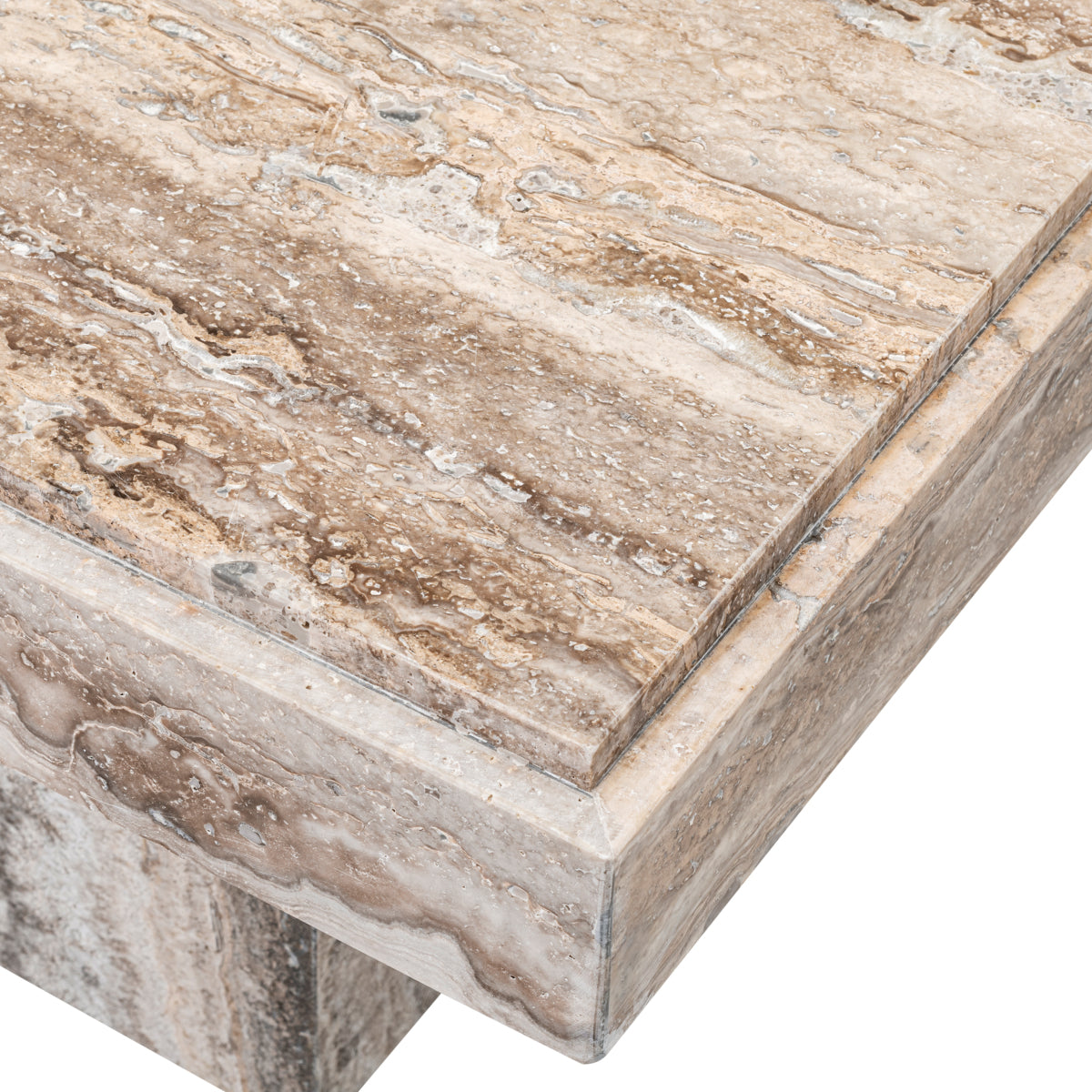 Eichholtz Sartoria Side Table, Silver Travertine (119216)