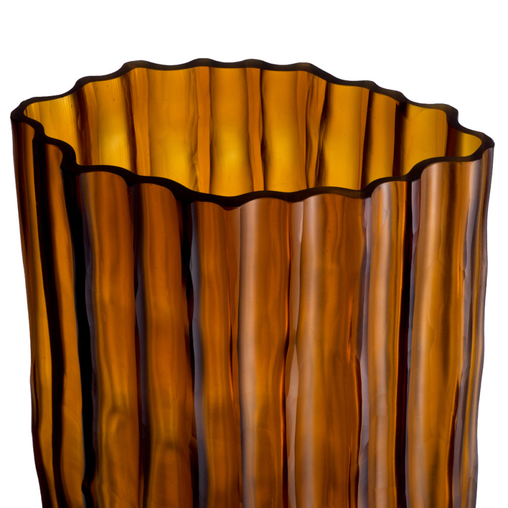 Eichholtz Vivente Vase, Large, Amber Glass (119313)