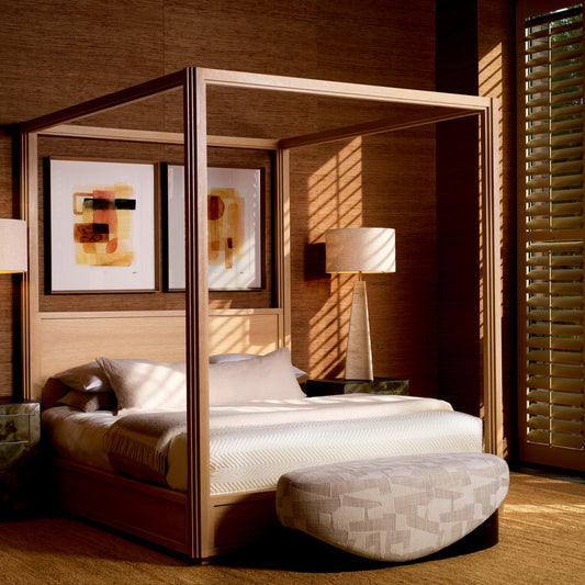 Eichholtz Tribeca Canopy Bed, Natural Oak Veneer (119586)