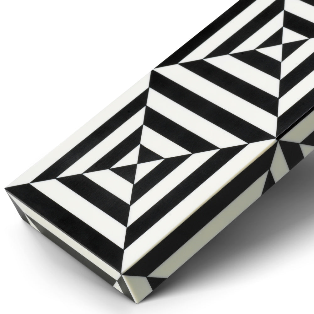 Eichholtz Hawtrone Box, Black And White Resin Inlay Design (119959)