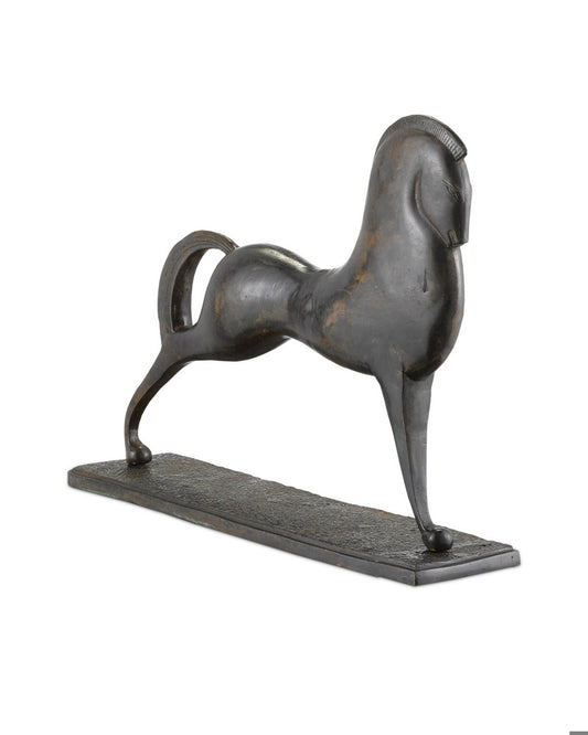 Assyrian Horse Bronze, Currey and Company 1200-0365