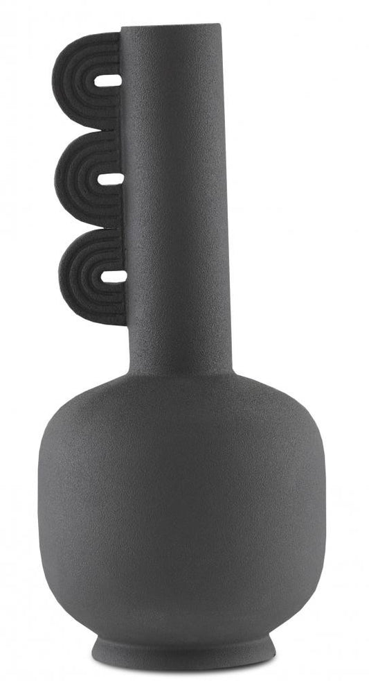 Happy 40 Three Wings Black Vase Currey and Company 1200-0407
