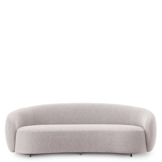 Eichholtz Amore Outdoor Sofa, Mauritius Light Grey, Black Base (120008)