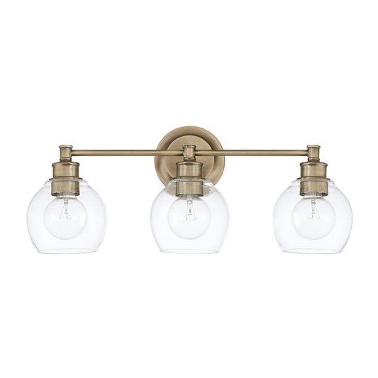 Capital Mid Century Vanity Light Aged Brass