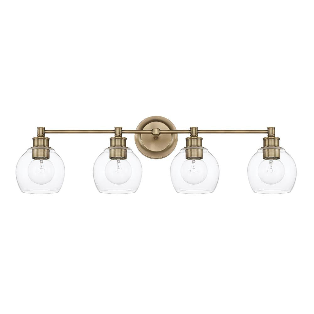 Capital Mid Century Vanity Light Aged Brass