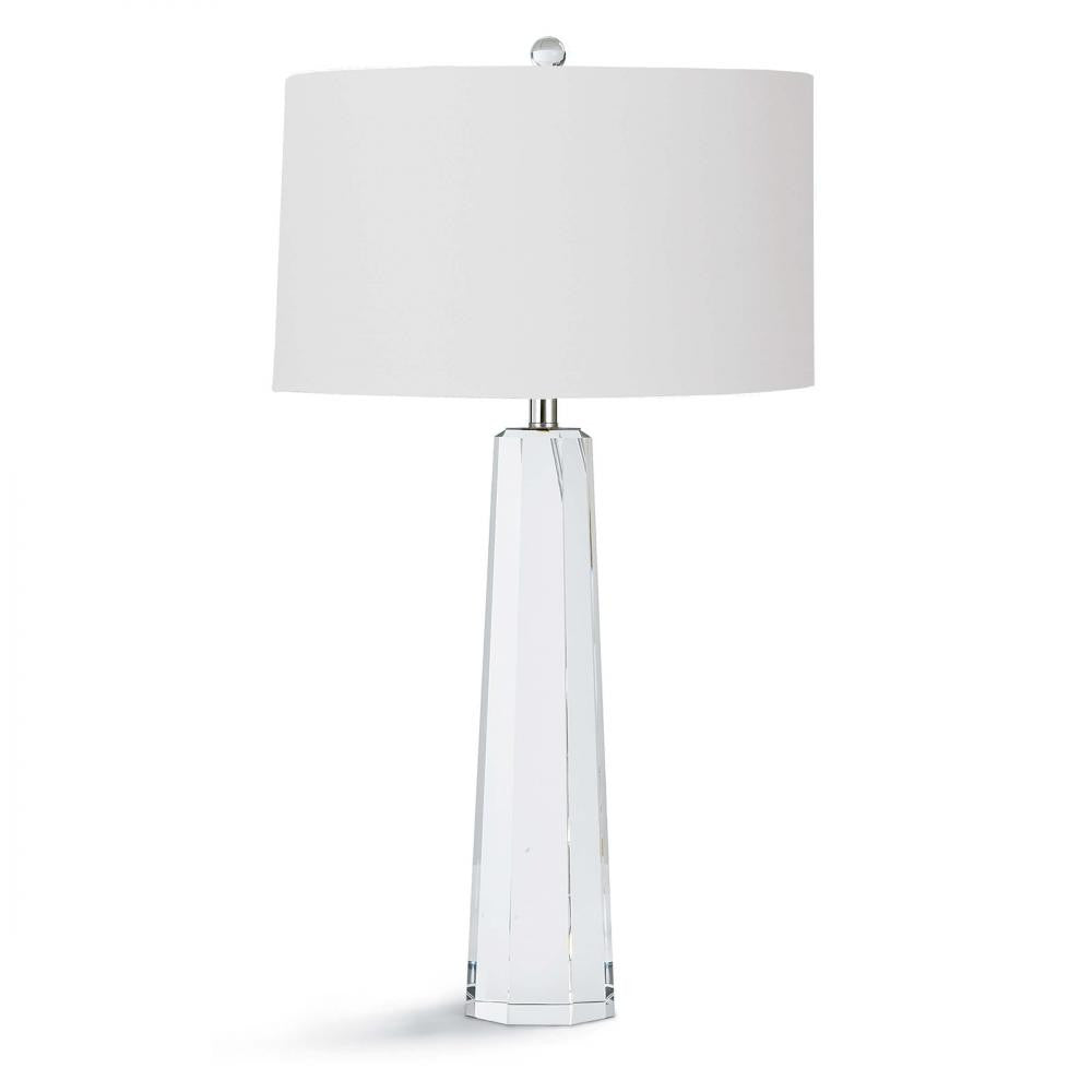 Regina Andrew Tapered Hex Crystal Table Lamp Clear
