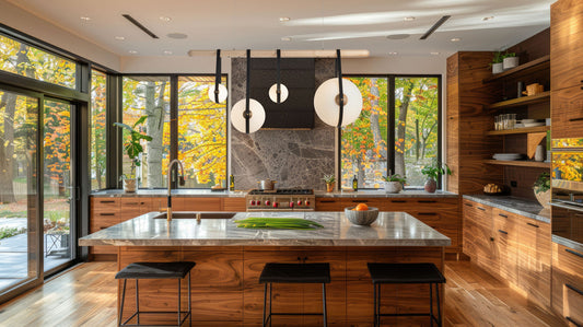 Hubbardton Forge Derby Pendant, 4-Light, Standard Height, LED, Black, Opal Glass, 15.5"W (131043-LED-STND-10-27-LK-WD-GG0702 5D3KKE) Black