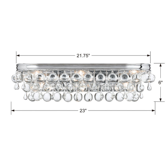 Crystorama Calypso 6 Light Bathroom Vanity Vibrant Bronze