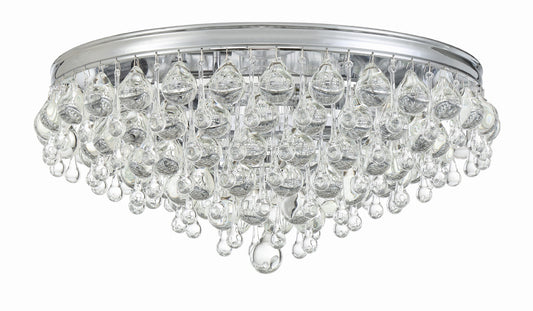 Crystorama Calypso 6 Light Flush Mount Vibrant Gold