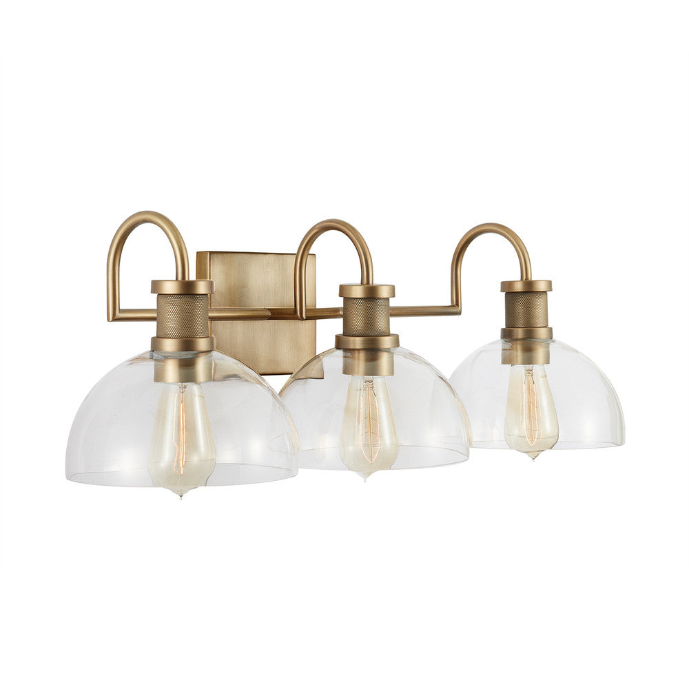 Capital Cassidy Vanity Light Aged Brass