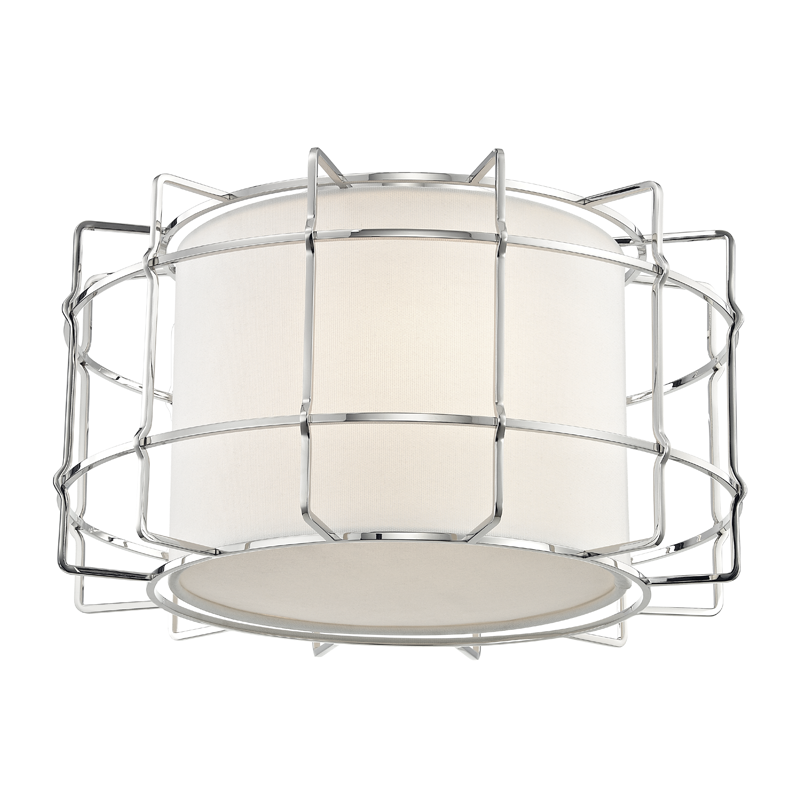 Hudson Valley Sovereign 2-Light Flush Mount Polished Nickel