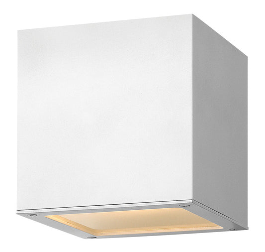 Hinkley Kube Outdoor Wall Mount Lantern Satin White