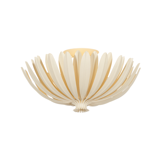 Hudson Valley Whitfield 3-Light Semi-Flush Mount Cream Plaster