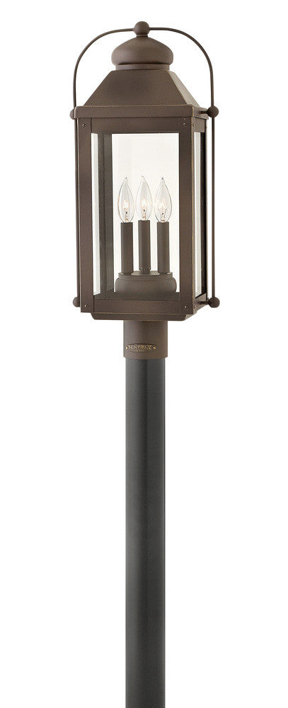 Hinkley Anchorage Outdoor Post Mount Lantern Oil-Rubbed Bronze