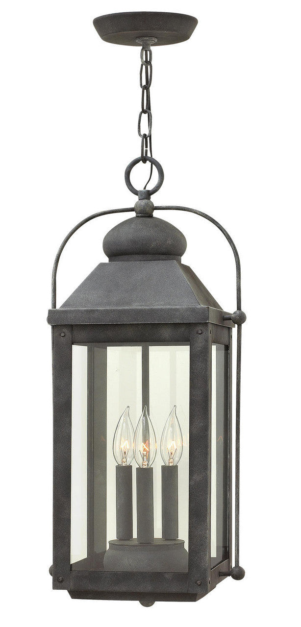 Hinkley Anchorage Outdoor Hanging Lantern Aged Zinc